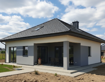 dom z dachem kopertowym