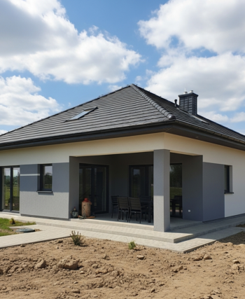 dom z dachem kopertowym