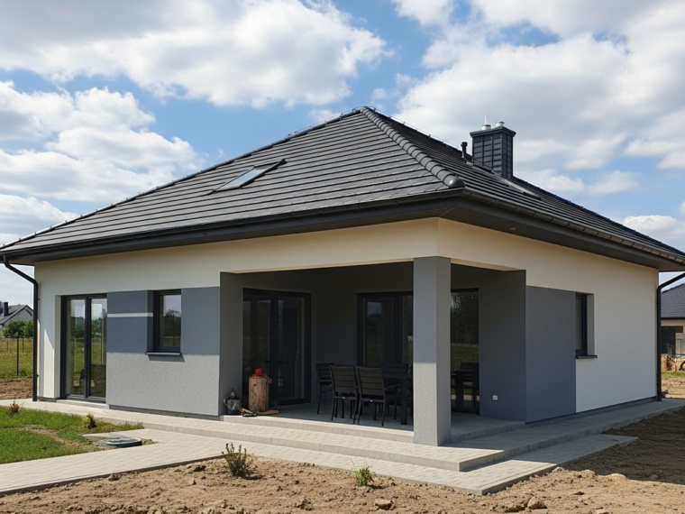 dom z dachem kopertowym